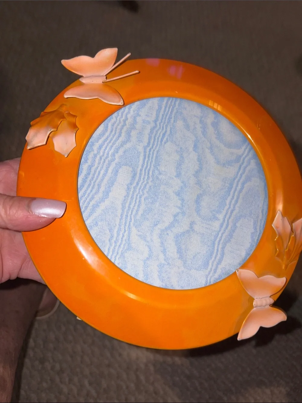 Orange Butterfly Accent Wall Mirror - Home Accents